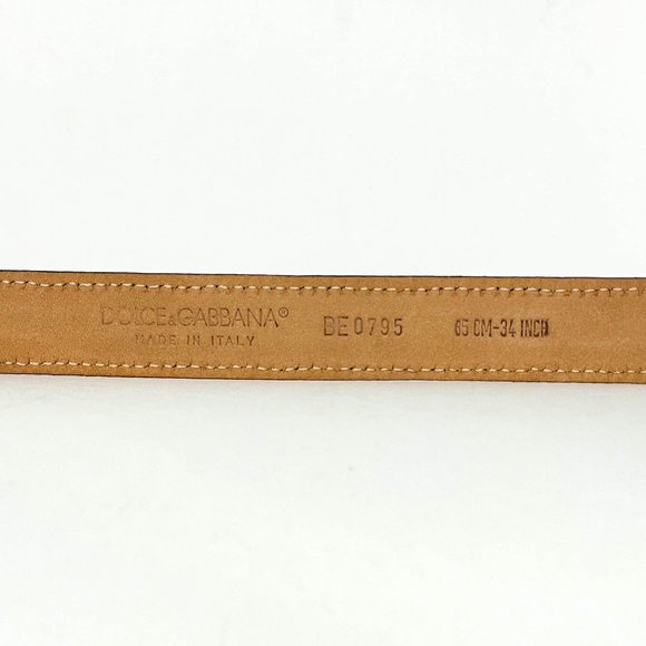 Authentic Dolce & Gabbana Leopard Print Belt with Gold Buckle - Picture 5 of 6